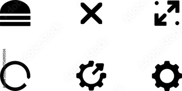 Fototapeta Gear Settings Line Icon – Configuration and System Tools Vector Symbol