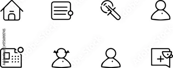 Fototapeta Chat Bubble Line Icon – Message and Communication Vector Symbol