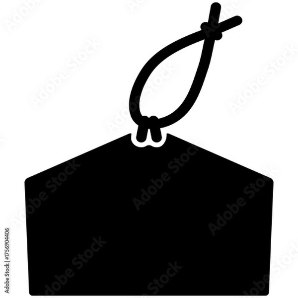 Obraz 絵馬のアイコン、ベクターイラスト。