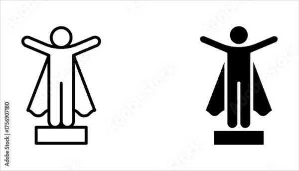 Fototapeta role model Icon set, Symbol isolated white background