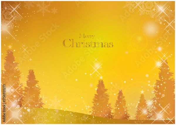 Fototapeta 美しく輝くクリスマスの背景素材