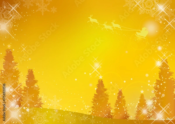 Fototapeta 美しく輝くクリスマスの背景素材