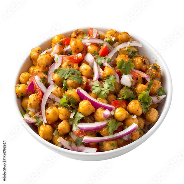 Fototapeta Delicious Lentil and Chickpea Soup Recipe with Meatballs isolated on transparent background