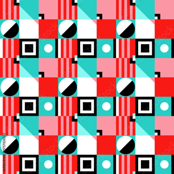 Obraz Seamless abstract pattern with geometric shapes