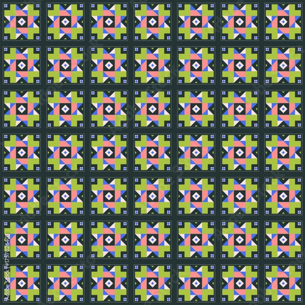 Obraz Seamless abstract pattern with geometric shapes