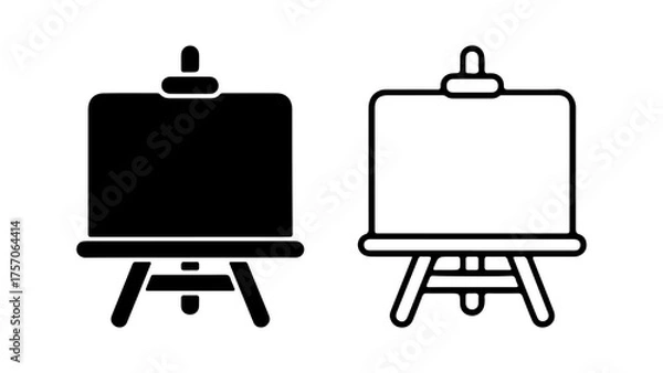 Fototapeta Art easels with transparent background