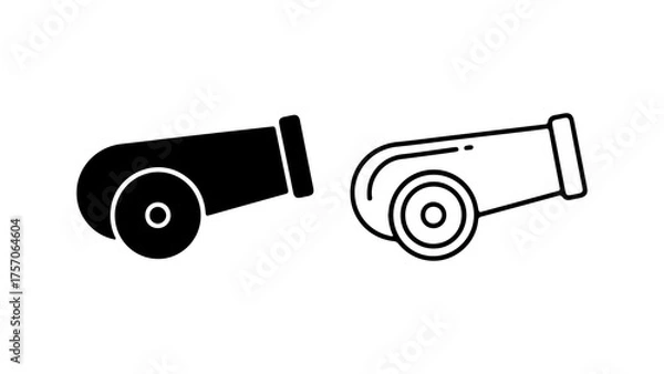 Fototapeta Cannon icon set with transparent background