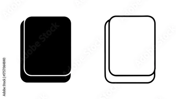 Obraz Rounded square button with transparent background