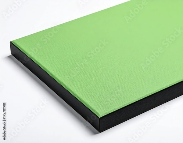 Fototapeta Green textured surface with a black side panel