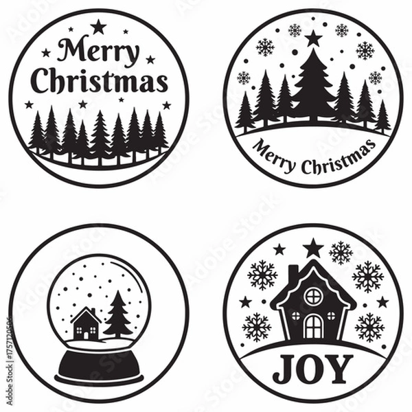 Obraz Christmas Ornament SVG Bundle for Laser Cutting & Crafts