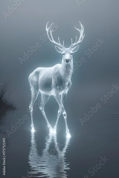Obraz Magisch leuchtender Hirsch