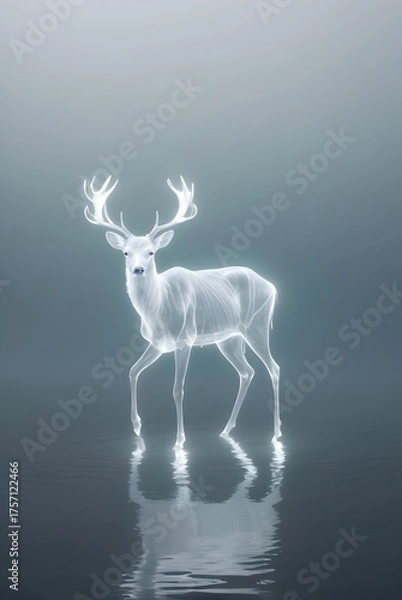 Obraz Magisch leuchtender Hirsch