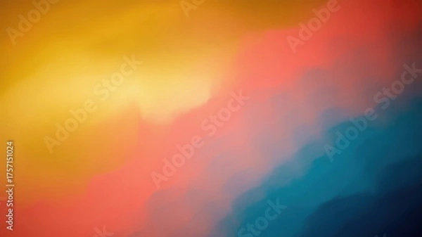 Fototapeta Abstract pixelated gradient of warm and cool colors