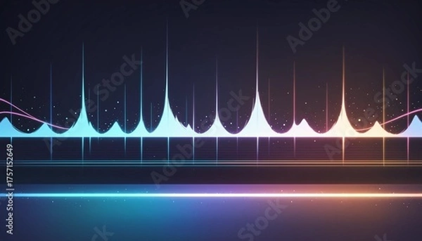 Fototapeta AI Data Stream — Linear Light Trails