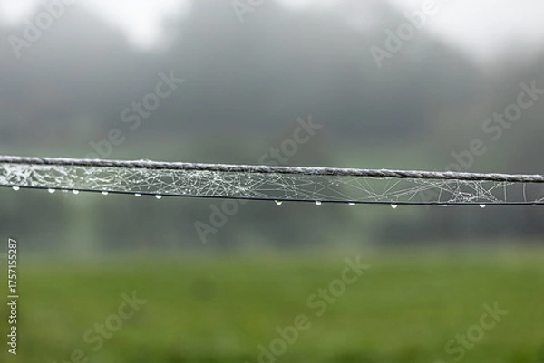 Obraz Morgentau auf Spinnweben