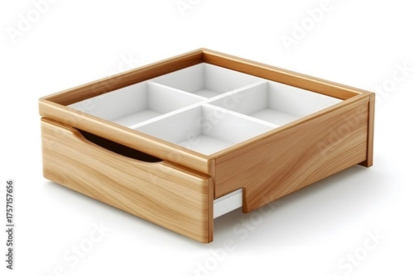 Obraz Multi-Compartment Storage Tray Isolated on White