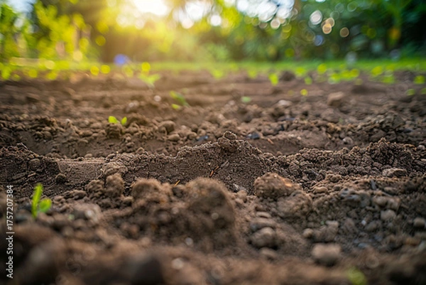 Fototapeta earth soil is a vibrant tapestry of textures, colors, and components that highlight rich and complex beauty of our planet, showcasing diverse foundation of life in a stunning and captivating way   