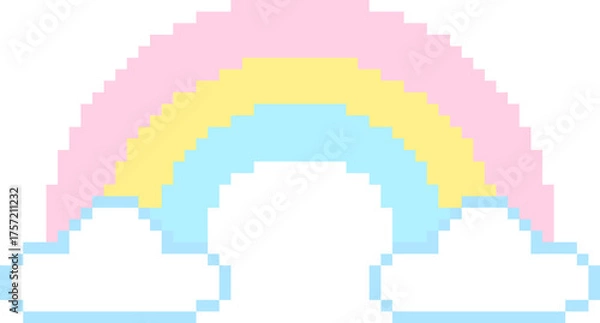 Obraz 픽셀 무지개 구름