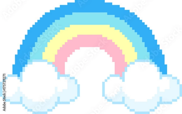 Obraz 픽셀 무지개 구름