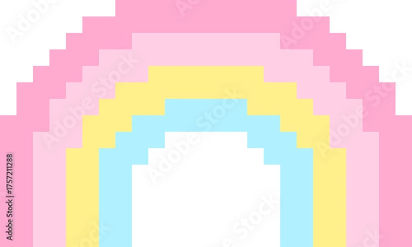 Obraz 픽셀 무지개 구름