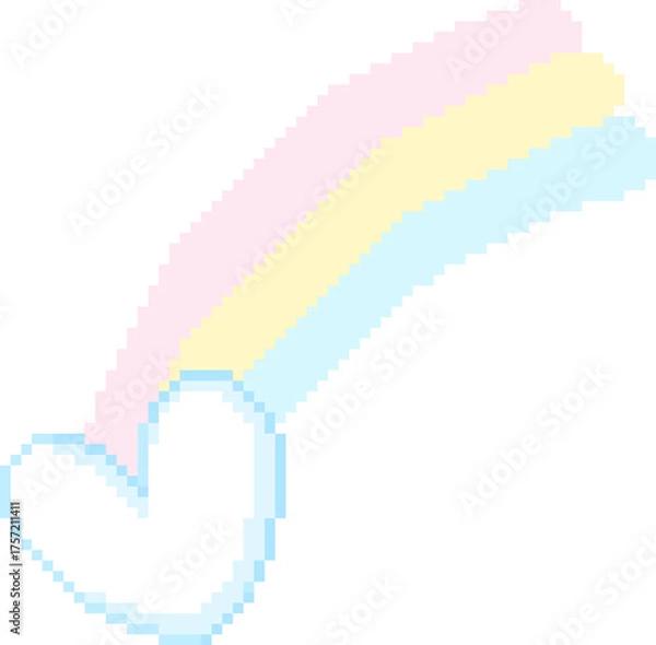 Obraz 픽셀 무지개 구름