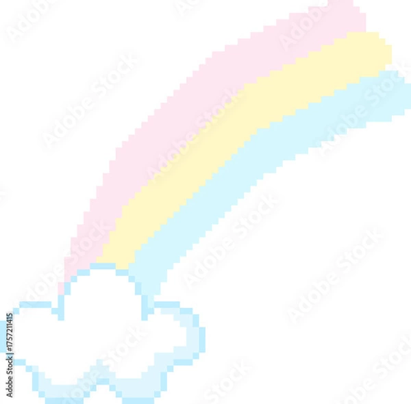 Obraz 픽셀 무지개 구름