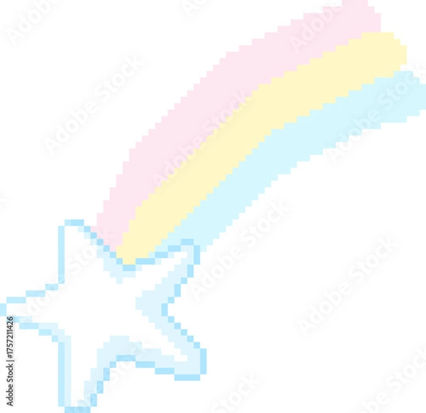 Obraz 픽셀 무지개 구름