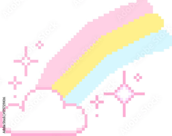 Obraz 픽셀 무지개 구름