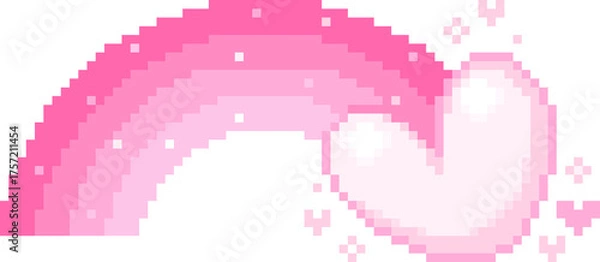 Obraz 픽셀 무지개 구름