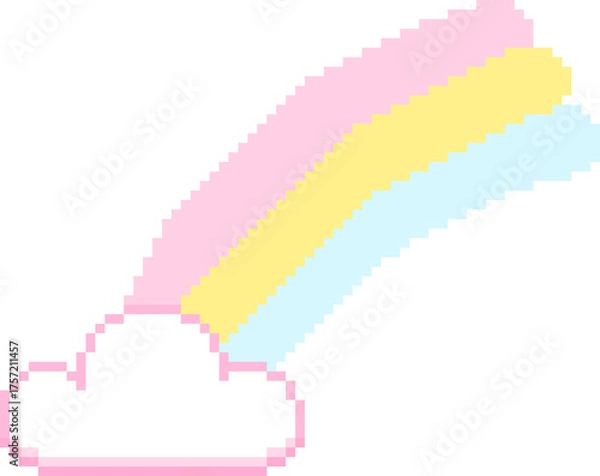 Obraz 픽셀 무지개 구름