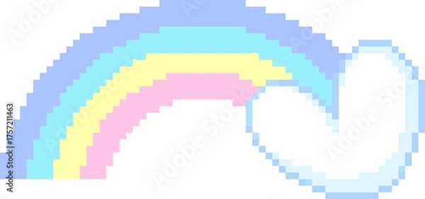 Obraz 픽셀 무지개 구름