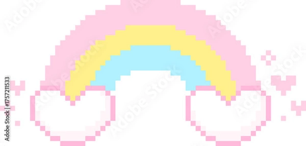 Obraz 픽셀 무지개 구름