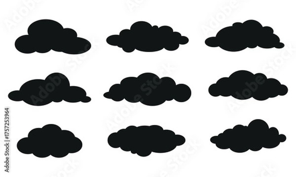 Fototapeta Cloud vector set

