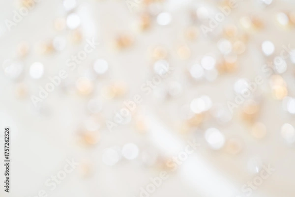 Obraz 白とゴールドのキラキラしたぼかし背景
