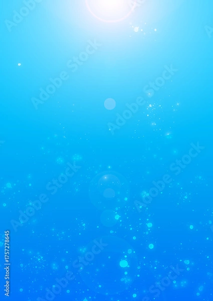 Obraz 雲ひとつない青空と太陽 縦サイズ