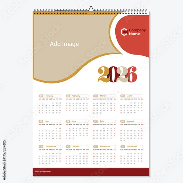 Obraz 2026 calendar design .