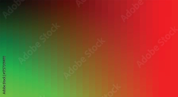 Fototapeta Gradient background decomposed smoothly into vertical color lines from green to bright red.