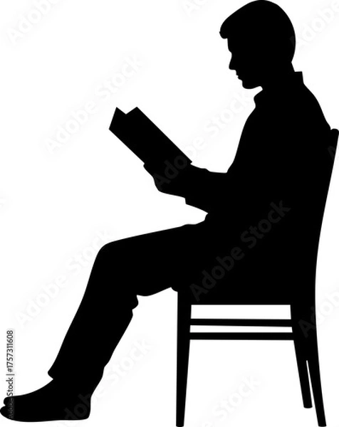 Obraz The Ultimate Chairborne Adventure: Man Versus Book in Quiet Combat