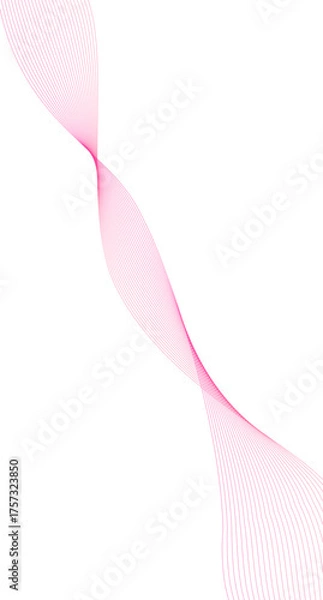 Obraz シンプルでポップな縦長の流線型デザイン