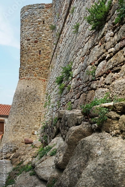 Fototapeta Aldobrandesca fortress in Giglio Castello, Tuscan Archipelago, Italy