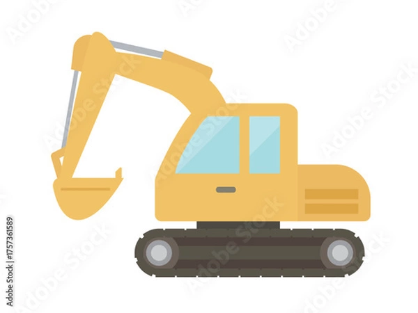 Obraz ショベルカー_フラット