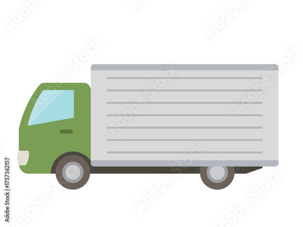 Fototapeta トラック_フラット_緑