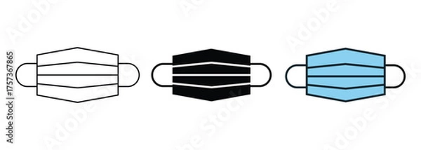 Fototapeta surgical Face mask icon set. Medical mask icon symbol. use for mobile app, website ui designs.