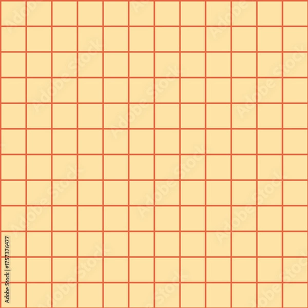 Fototapeta Square Grid Background in Minimal Retro Style