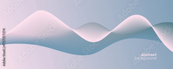 Fototapeta Dynamic gradient waves. Futuristic abstract background with liquid shapes for creative graphic design. Vector illustration.