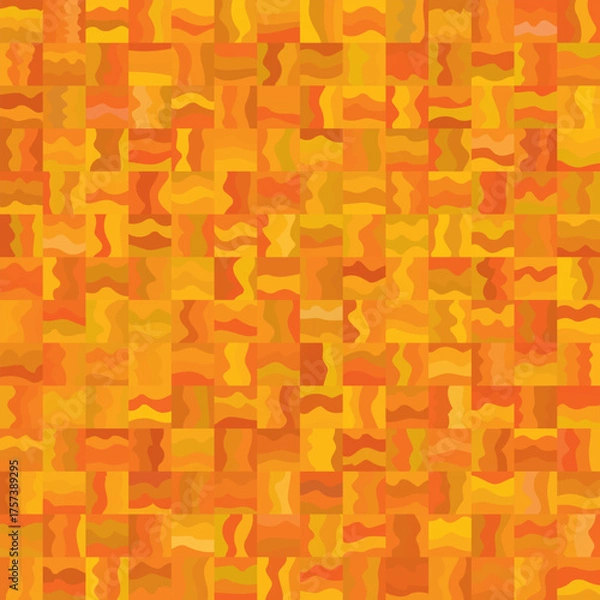 Obraz Orange seamless geometric vector pattern.