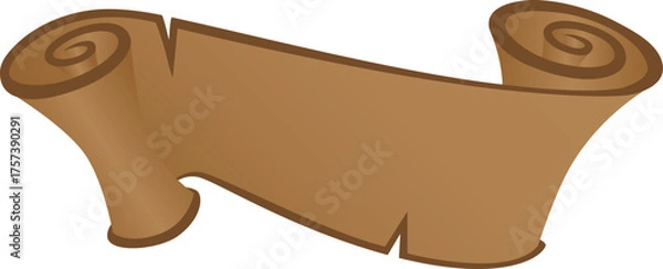 Obraz brown gradient Ribbon label tag for copy space text sign vintage retro illustration design