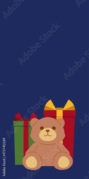 Obraz クリスマスプレゼントのイラスト