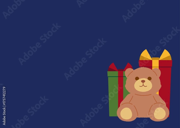 Obraz クリスマスプレゼントのイラスト