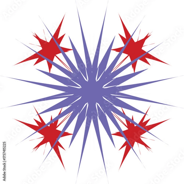 Fototapeta  a black and white geometric pattern that resembles a mandala or a mosaic. It is a type of decorative design often used in art and various crafts. 